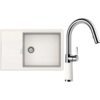 Kuchyňský dřez Set Schock S17-7 (dřez Tia D-100LS Polaris + baterie SC-520.120 Polaris)