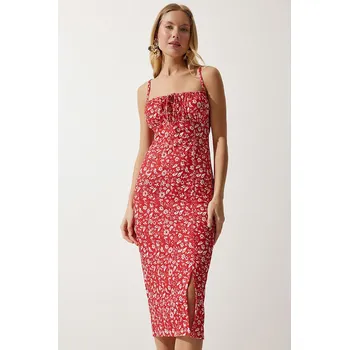 Dámské šaty Šaty Happiness Istanbul Rot/ Weiß 4717007 40