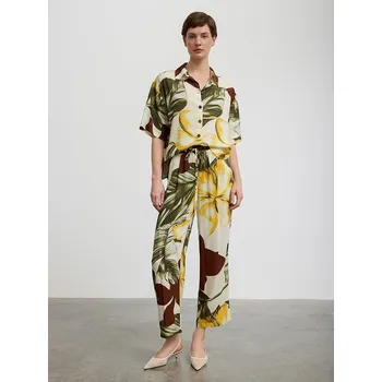 Dámské kalhoty BGN Grün/ Creme 2491635 36