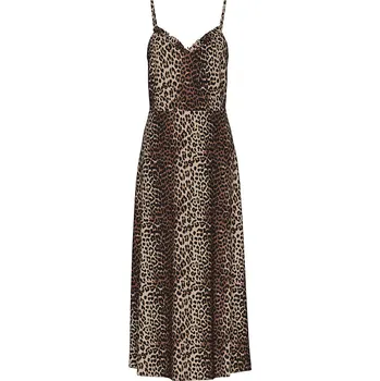 Dámská móda Šaty Pieces Braun/ Beige 6165967 M