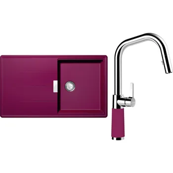 Kuchyňský dřez Set Schock S16-9 (dřez Tia D-100 Berry + baterie SC-530.120 Berry)