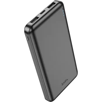 Powerbanka Externí baterie POWER BANK Hoco J100, 1x USB C, 1x Micro USB, 10000 mAh, Ultra thin, černá