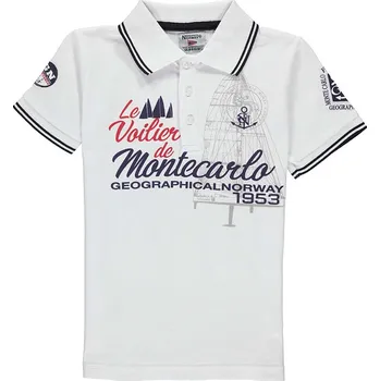 Chlapecké tričko Tričko Geographical Norway Weiß 4684485 128