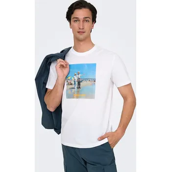 Tričko ONLY & SONS Weiß 3046575 L