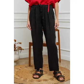 Dámské kalhoty Fleur de Lin Schwarz 6459102 S