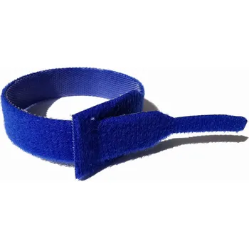Organizace kabelů Stahovací pásky na kabely se suchým zipem 25x300 mm, 10 ks, modré