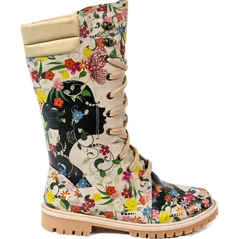 Dámské kozačky Boty Streetfly Beige/ Bunt 9031879 41