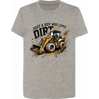 Chlapecké tričko Chlapecké tričko Bagr dirt šedé Tup Tup, vel. 122/128