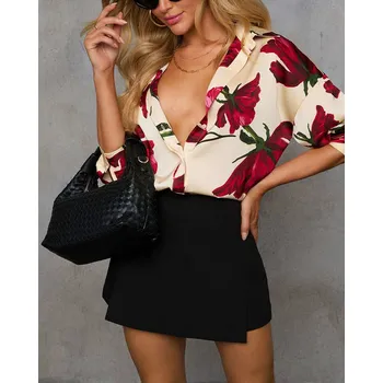 Dámská košile Košile LA Angels Creme/ Rot 4098260 XL