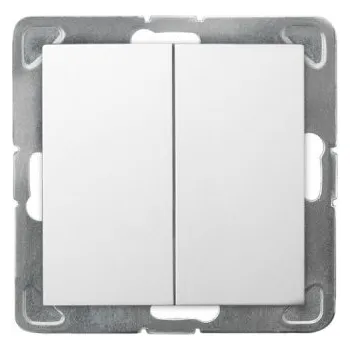 vypínač Dvojitý křížový vypínač bílý Ospel Impresja