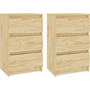 Noční stolek Noční stolky 2 ks 40x29,5x64 cm borovice VidaXL