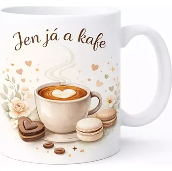 Hrnek s potiskem 330 ml jen já hnědý hnědý CZ