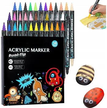 AKRYLOVÉ POPISOVAČE SADA 36 KS FIXY Fixy Popisovače VODĚODOLNÉ S BARVOU