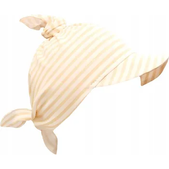 Čepice ŠÁTEK S KŠILTEM čepice letní Proužky Béžová KLEKLE