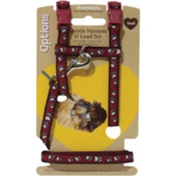 přepravka pro zvíře Postroj hlod.nylon s vodítkem,tlapky/mix b. Rosewood large