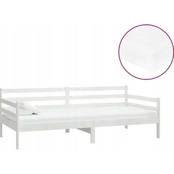 Postel Dřevěná manželská postel VidaXL 90x200 cm bílá