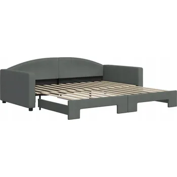 Postel Jednolůžková kovová postel VidaXL 100x200 cm, odstíny šedé