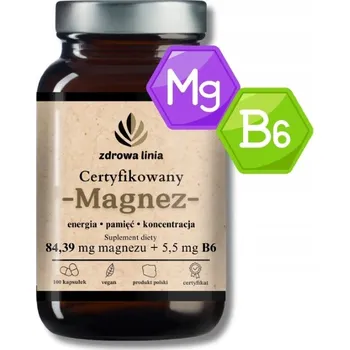 Certifikovaný organický hořčík + vitamín B6 - 100 kapslí