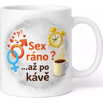 Hrnek 330 ml sex a káva šedý šedý CZ