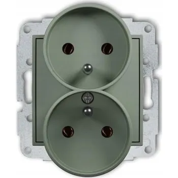 Elektrická zásuvka Zelená nástěnná Elektrická Zásuvka Karlik