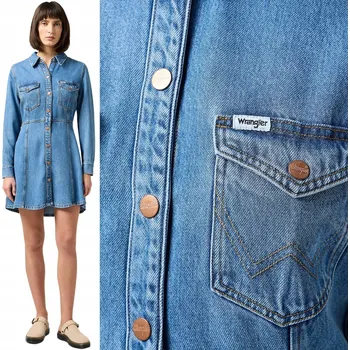 Dámské šaty Wrangler šaty pro běžné nošení, klasické, délka nad kolena, velikost S