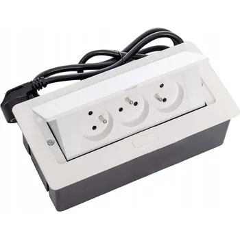 Elektrická zásuvka ZÁSUVKOVÁ LIŠTA VESTAVNÁ DO DESKY KOMBIBOX 3x 230V BÍLÁ