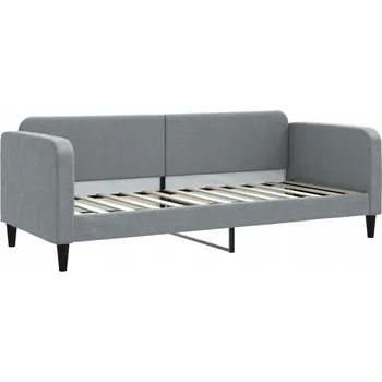 Postel Čalouněná jednolůžková postel VidaXL 80x200 cm, odstíny šedé