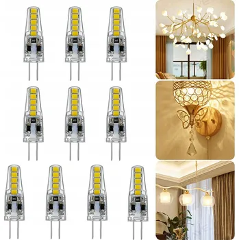 Žárovka 10x LED žárovka G4 SMD 6W SILIKONOVÁ TEPLÁ BÍLÁ DC 12V