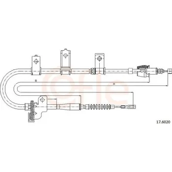 Autodíl Tažné lanko, parkovací brzda COFLE CFE17.6020