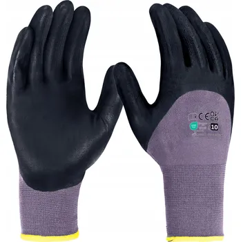 Pracovní rukavice Pracovní rukavice ZIMNÍ zateplené rukavice potažené nitrilovou pěnou, velikost 10