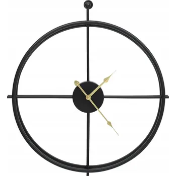Hodiny Nástěnné hodiny, černé, 52 cm, železo