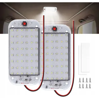 Osvětlení interiéru vozidel LED SVĚTLO DO INTERIÉRU AUTA BÍLÉ 48 LED 12V-85V