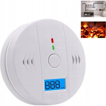 Zabezpečovací technika DETEKTOR OXIDU UHELNATÉHO CO LCD ZJIŠŤOVAČ ÚNIKU PLYNU S CERTIFIKACÍ