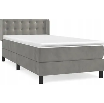 Postel Čalouněná jednolůžková postel VidaXL 80x200 cm, bílá / šedé odstíny