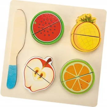 Dřevěná hračka ZELENINA DŘEVĚNÁ SKLÁDAČKA K ROZŘEZÁNÍ SADA