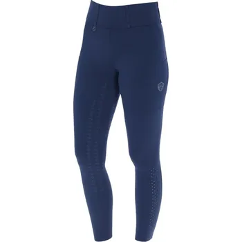 Jezdecké kalhoty Kompresní rajtky s posilujícím silikonovým sedem Covalliero tmavě modré 36/38