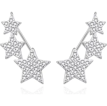 Náušnice Podélné stříbrné náušnice Hvězdy AGT-E084VW Agato