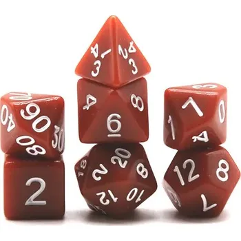 Příslušenství k deskovým hrám HNĚDÁ SADA 7 KOSTEK PRO RPG HRY