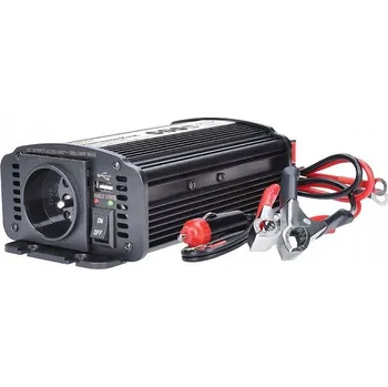 Měnič napětí Solight měnič napětí 12V na 230V 300W, kovový, černý