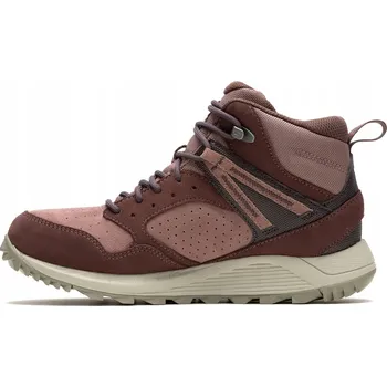 Dámské tenisky Dámské turistické boty Merrell Wildwood Mid Ltr Wp marron/burlwood 37.5