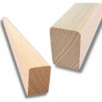 Zábradlí Dřevěné madlo Modřín 6x4x140 cm Schodišťová hrana Venkovní úchyt