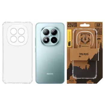 Pouzdro na mobilní telefon Zadní kryt Tactical TPU Plyo pro Xiaomi Redmi Note 15 Pro 5G, transparentní