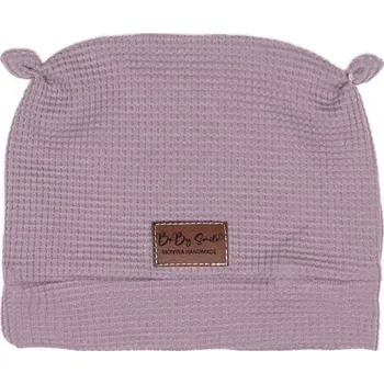 Čepička s oušky VAFLE - Světle fialová Velikost: Newborn