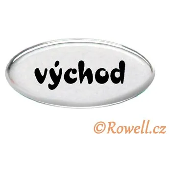 Nábytkové kování SD. Štítek stříbrný 'východ' (SD. Štítek stříbrný 'východ')