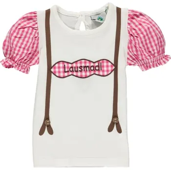 Dívčí tričko Tričko Isartrachten Weiß/ Pink 9794187 92