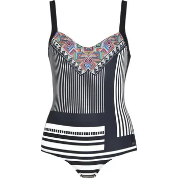 Dámské oblečení Plavky Naturana Schwarz/ Weiß/ Bunt 8261566 40D-Cup