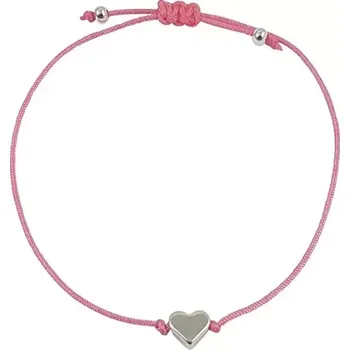Náramek Náramek růžový se srdcem