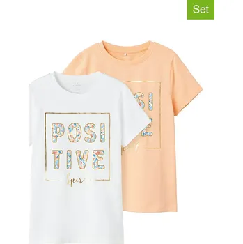 Dívčí tričko Tričko name it Orange/ Weiß 4719112 116