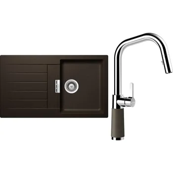 Kuchyňský dřez Set Schock S1-9 (dřez Signus D-100 Bronze + baterie SC-530.120 Bronze)
