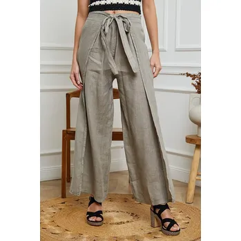 Dámské kalhoty La Compagnie Du Lin Taupe 3023345 L